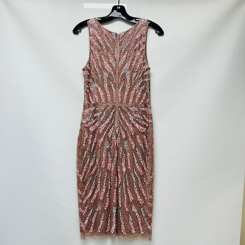 Aidan Mattox fully beaded sleeveless V-Neck dressy dress - Picture 7 of 13